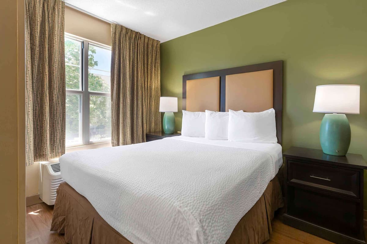 Studio, 1 Queen Bed, Non Smoking | Desk, iron/ironing board, free WiFi, bed sheets