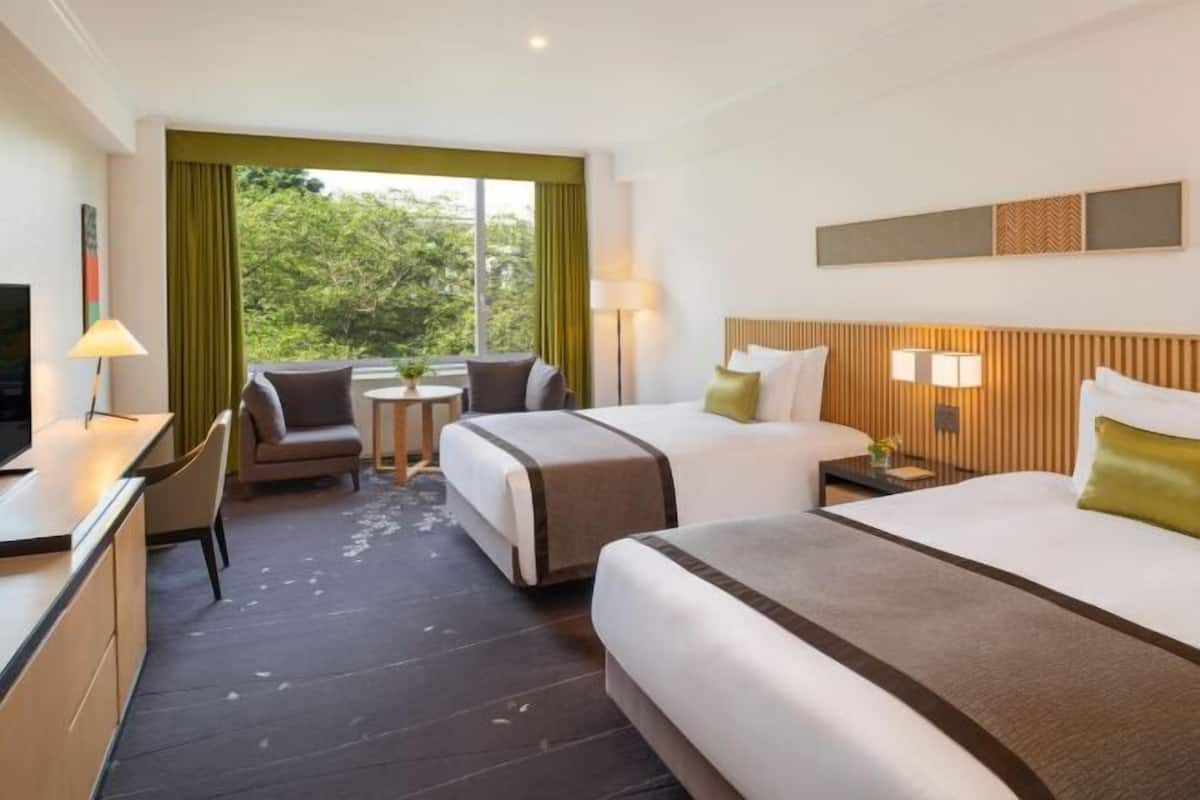 Down duvets, minibar, in-room safe, desk