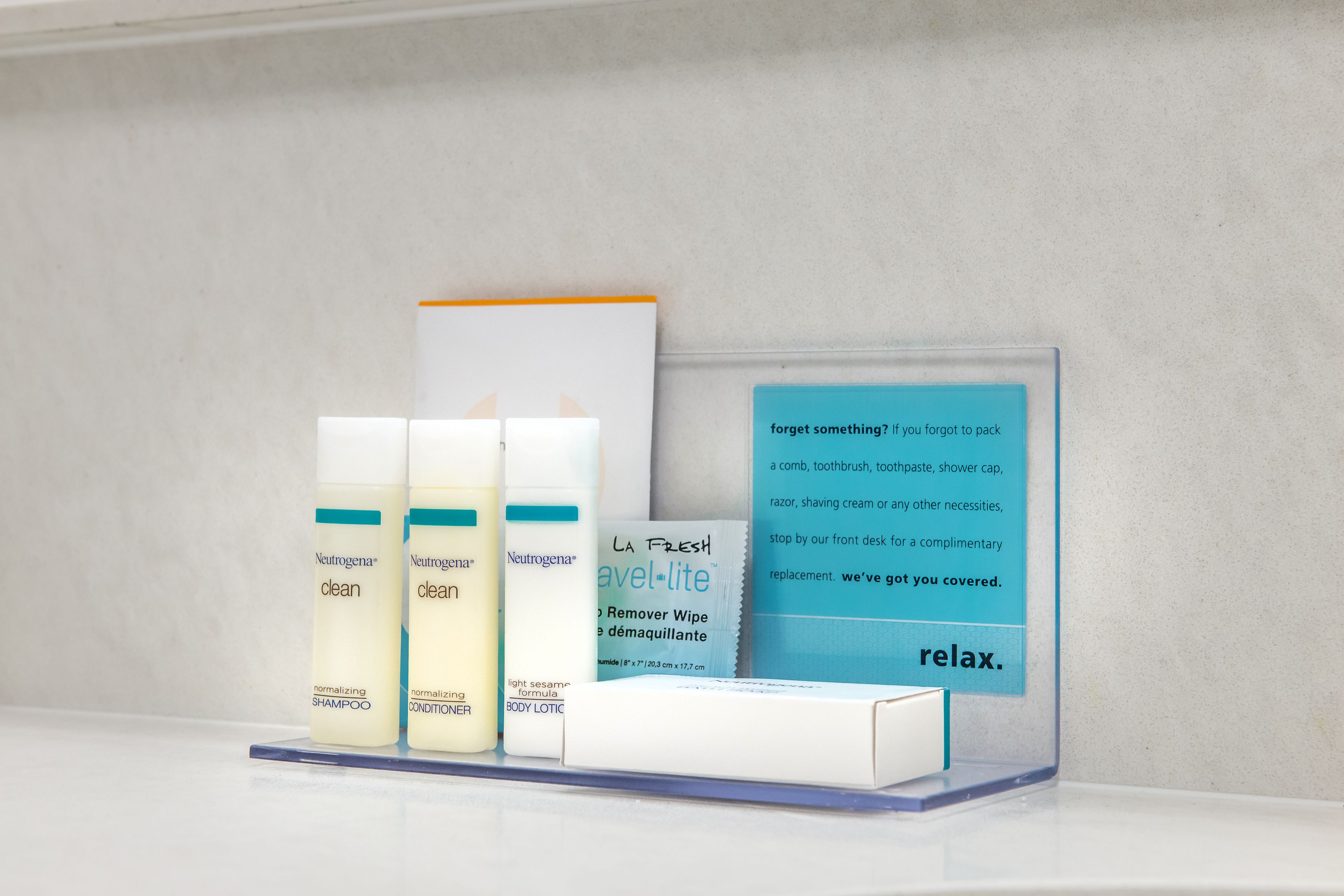 free toiletries, hair dryer, towels