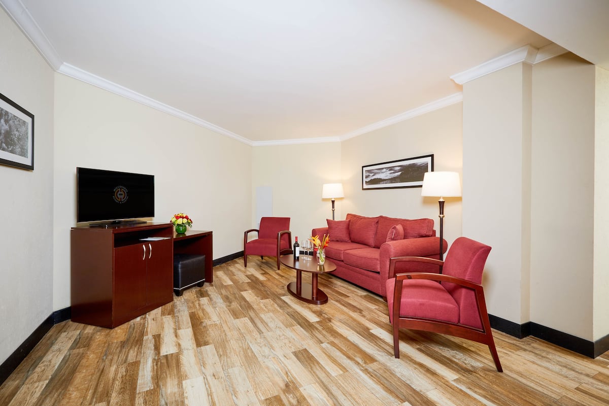 Deluxe Suite, Multiple Beds | Living area