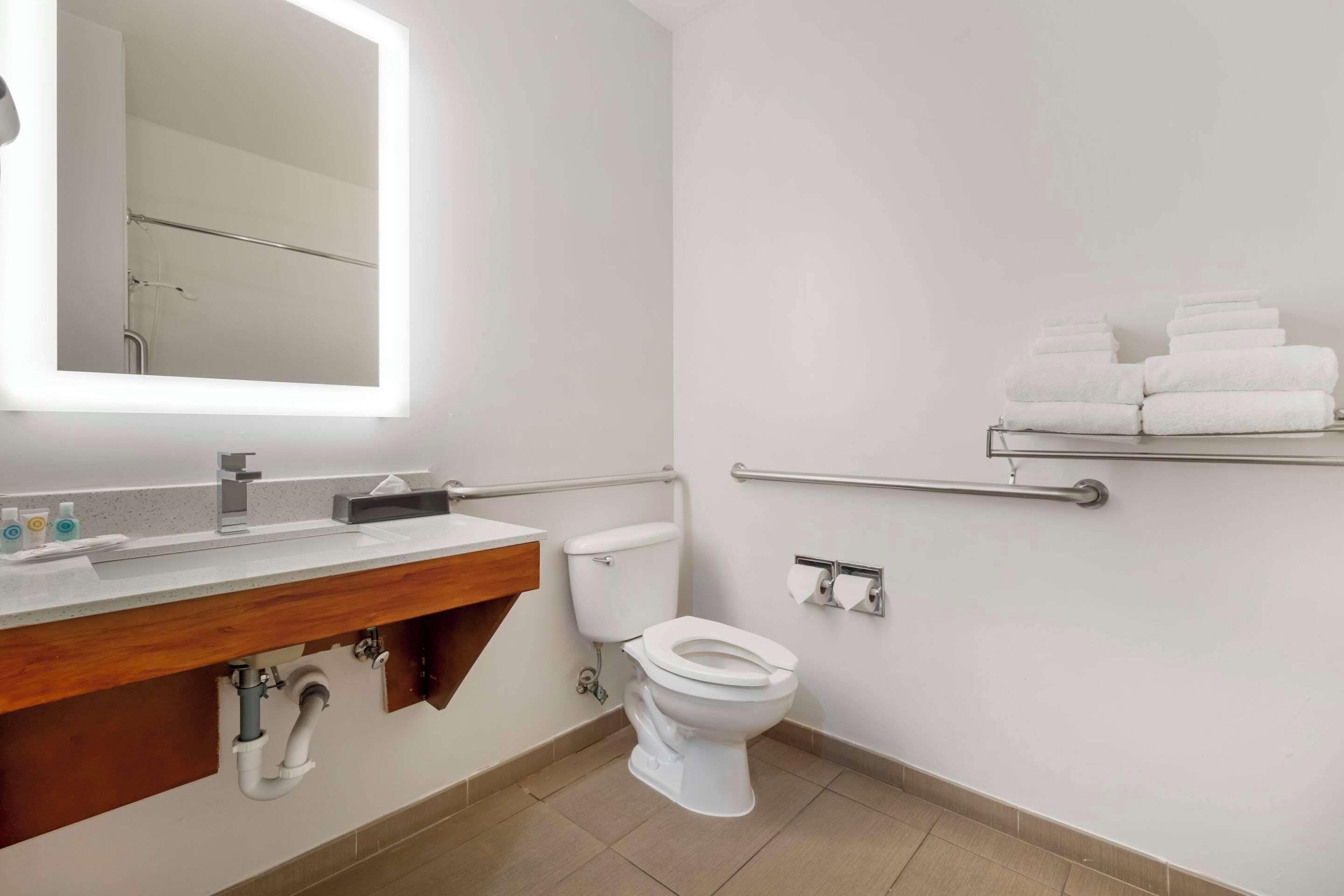 suite, 1 king bed with sofa bed, accessible, non smoking | in-room safe, desk, blackout curtains, iron/ironing board