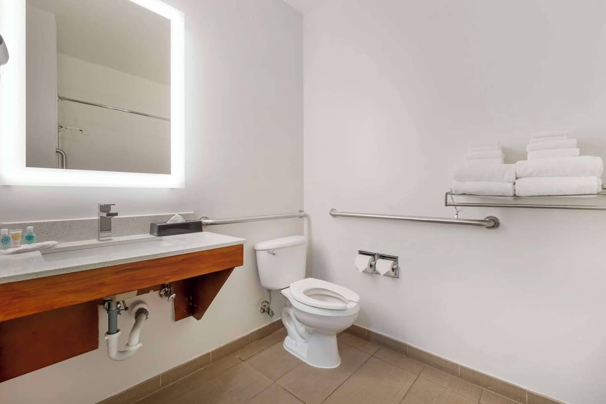 suite, 1 king bed with sofa bed, accessible, non smoking | in-room safe, desk, blackout curtains, iron/ironing board