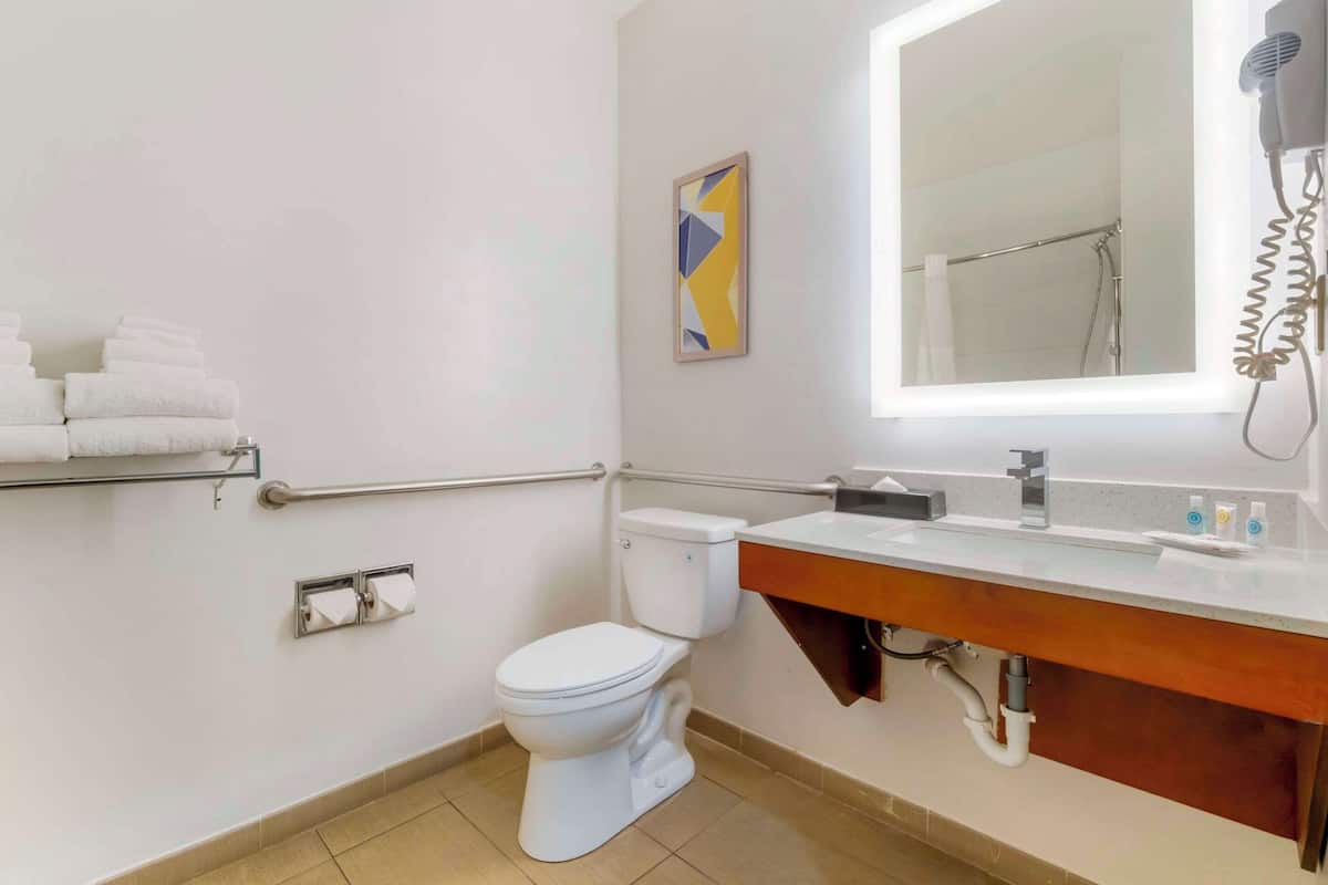 suite, multiple beds, accessible, non smoking (efficiency) | in-room safe, desk, blackout curtains, iron/ironing board