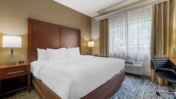 Suite, 1 King Bed with Sofa bed, Accessible, Non Smoking | In-room safe, desk, blackout drapes, iron/ironing board