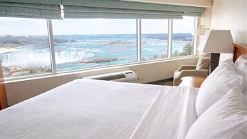 Desk, blackout drapes, iron/ironing board, free cribs/infant beds