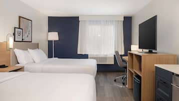 In-room safe, desk, laptop workspace, blackout drapes