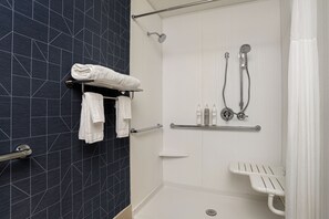 Room, 1 King Bed, Accessible (Mobility, Roll-In Shower) | Accessible bathroom