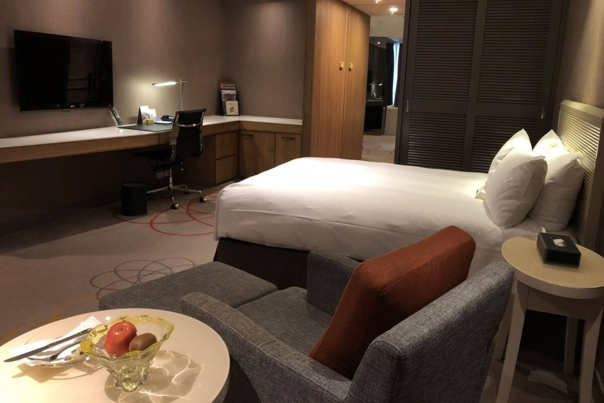 In-room safe, desk, laptop workspace, blackout drapes