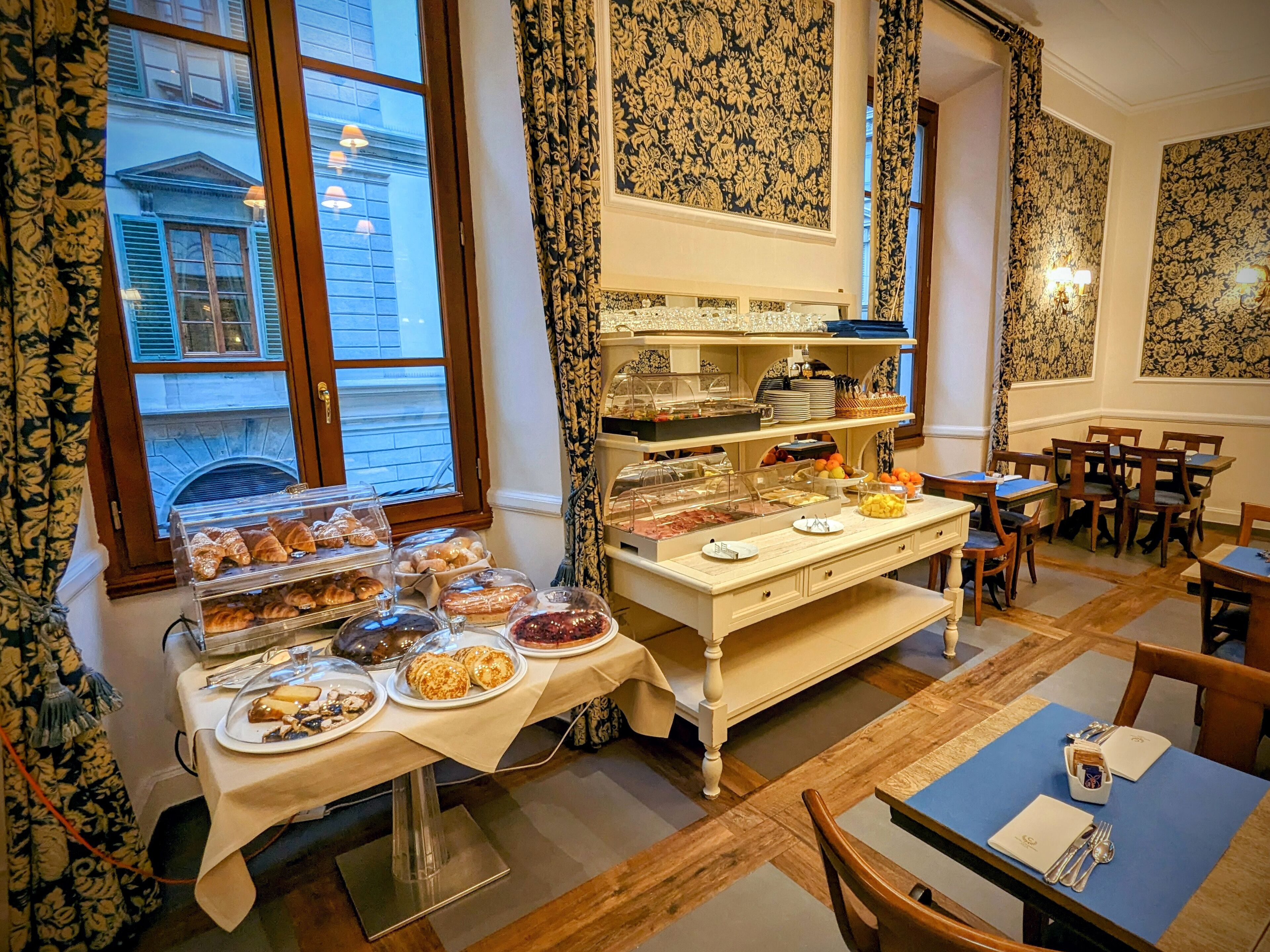 daily buffet breakfast (eur 15 per person)