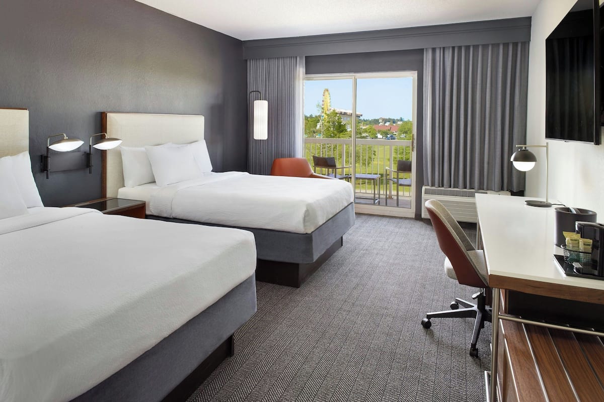 Room, 2 Queen Beds, Non Smoking, Balcony | 1 bedroom, in-room safe, desk, laptop workspace