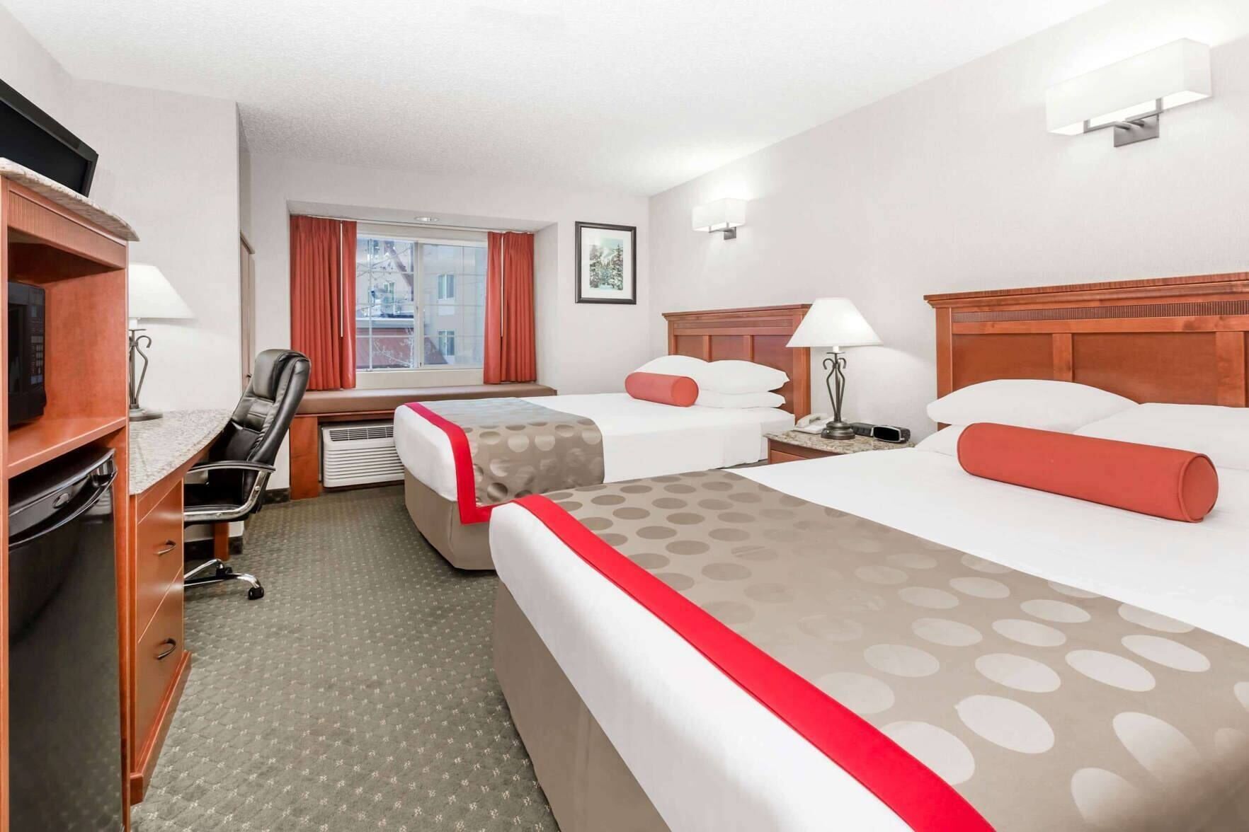In-room safe, desk, iron/ironing board, free cribs/infant beds