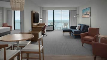 Suite, 1 Bedroom, Oceanfront | Premium bedding, desk, iron/ironing board, free cribs/infant beds