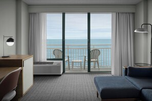 Room, 1 King Bed with Sofa bed, High Floor, Non-Smoking, Oceanview | Premium bedding, desk, iron/ironing board, free cribs/infant beds