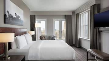 Premium bedding, pillowtop beds, iron/ironing board