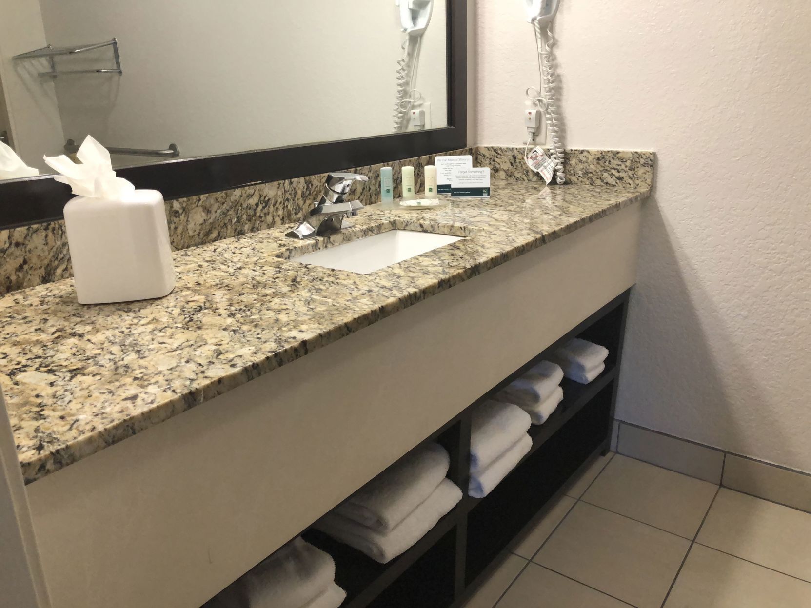Bathroom | Eco-friendly toiletries, hair dryer, towels