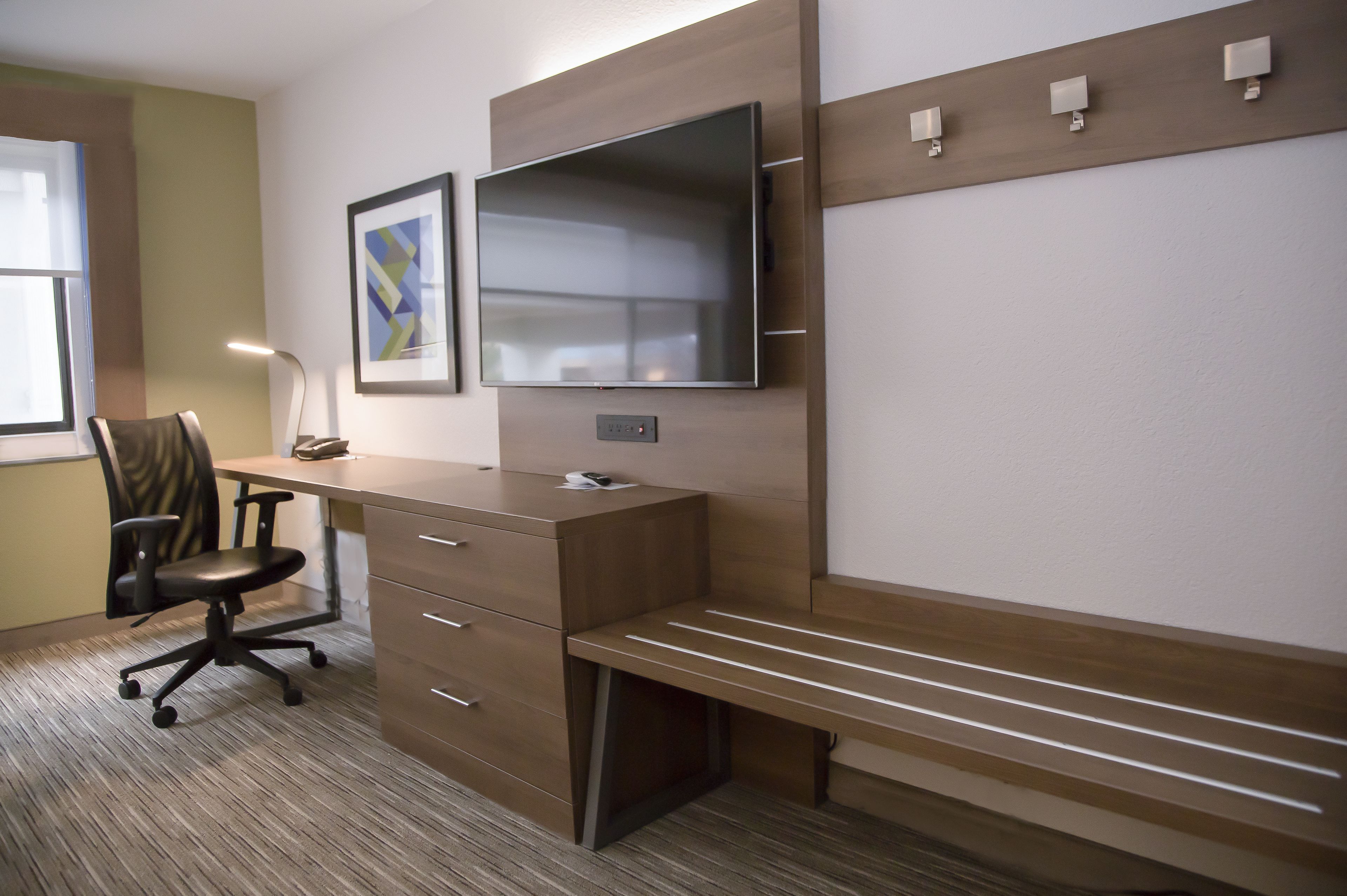 in-room safe, desk, blackout curtains, iron/ironing board