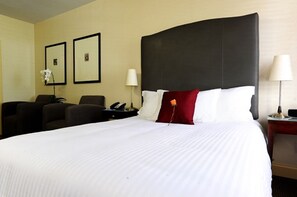 Hypo-allergenic bedding, down comforters, in-room safe