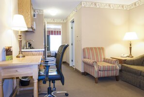 Suite, 1 Bedroom, Non Smoking | Living area | 42-inch flat-screen TV with cable channels, TV