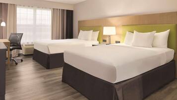 Room, 2 Queen Beds, Non Smoking | Hypo-allergenic bedding, pillowtop beds, desk, iron/ironing board