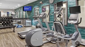 A fitness center with treadmills, elliptical machines, and free weights. - Holiday Inn & Suites Dallas-Addison by IHG (Addison)