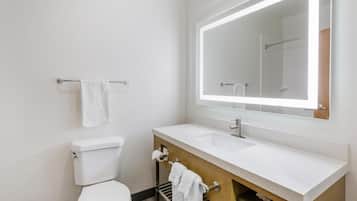 Free toiletries, hair dryer, towels