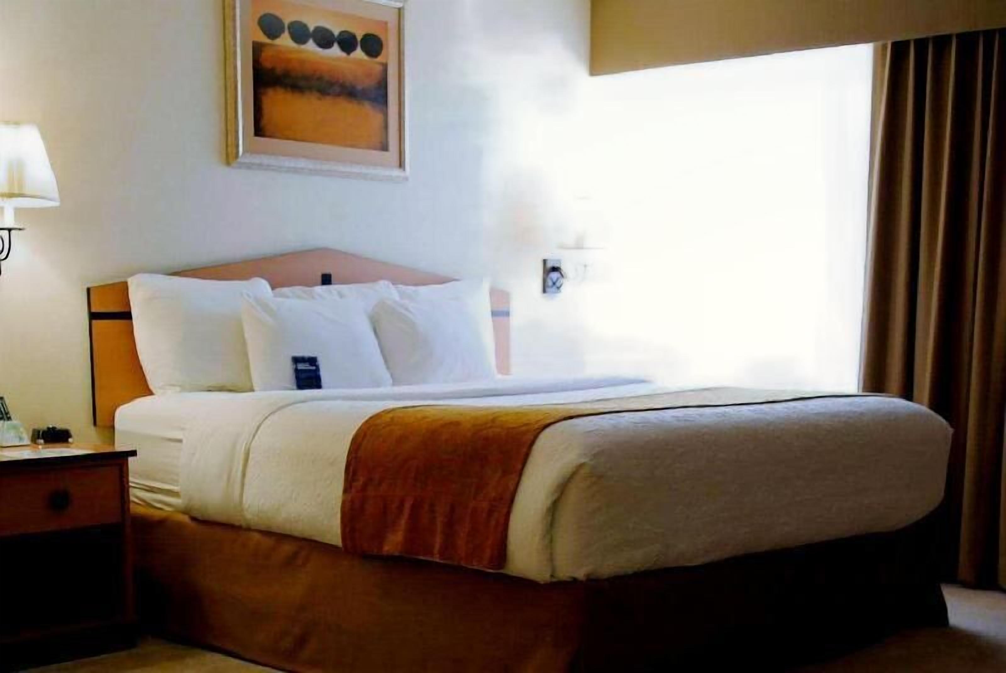 Escritorio, tabla de planchar con plancha, wifi gratis y ropa de cama 