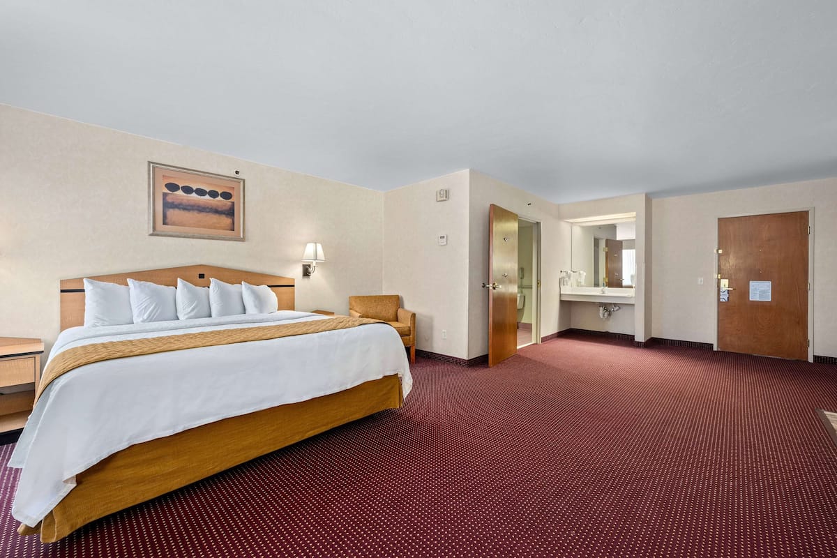 Room, 1 King Bed, Accessible, Non Smoking | Desk, iron/ironing board, free WiFi, bed sheets