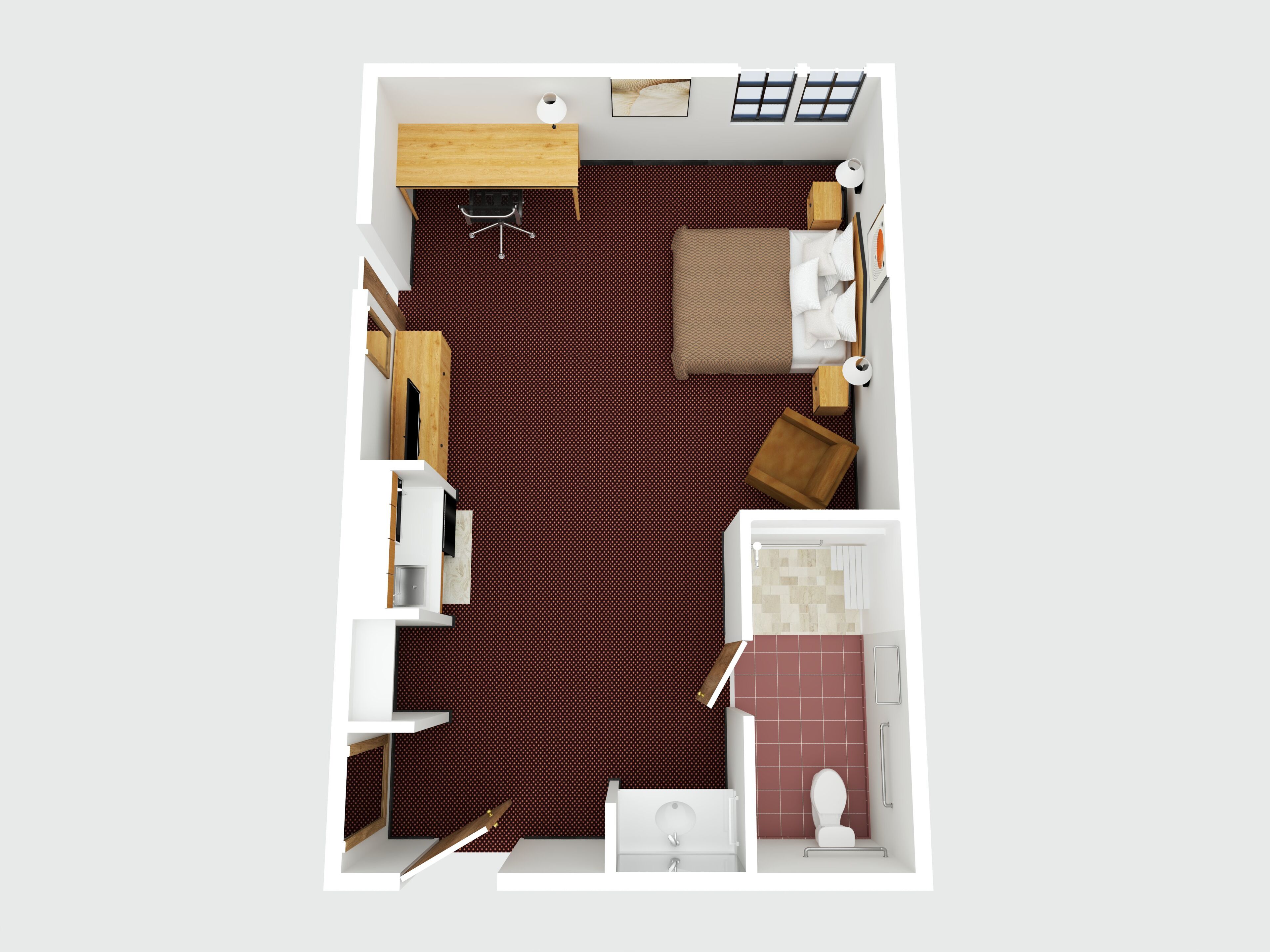 room, 1 king bed, accessible, non smoking | floor plan