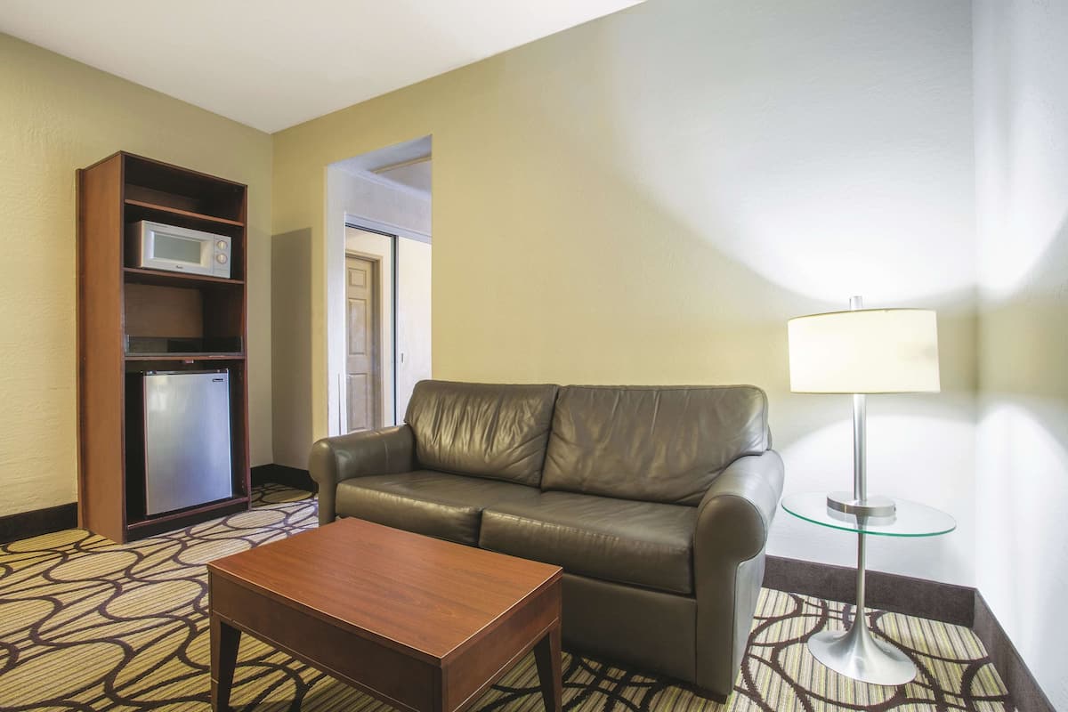 suite, 2 queen beds, non smoking | premium bedding, desk, laptop workspace, iron/ironing board