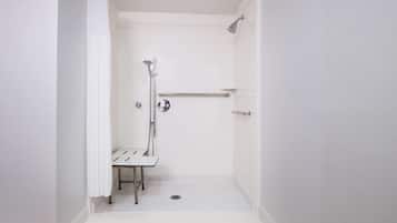 Room, 1 King Bed, Accessible (Roll-In Shower) | Bathroom shower