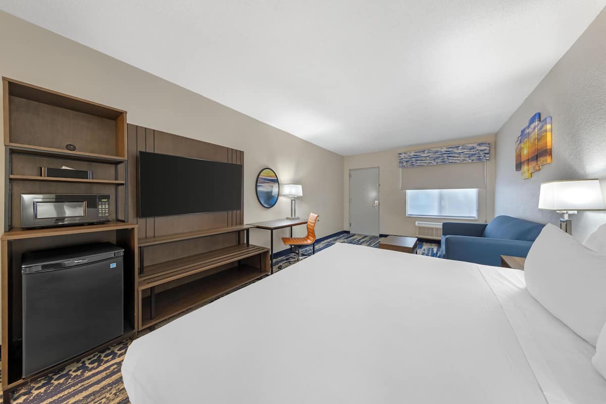 Standard Room, 1 Katil Raja (King), Non Smoking, Microwave | Peralatan tempat tidur premium, peti besi dalam bilik