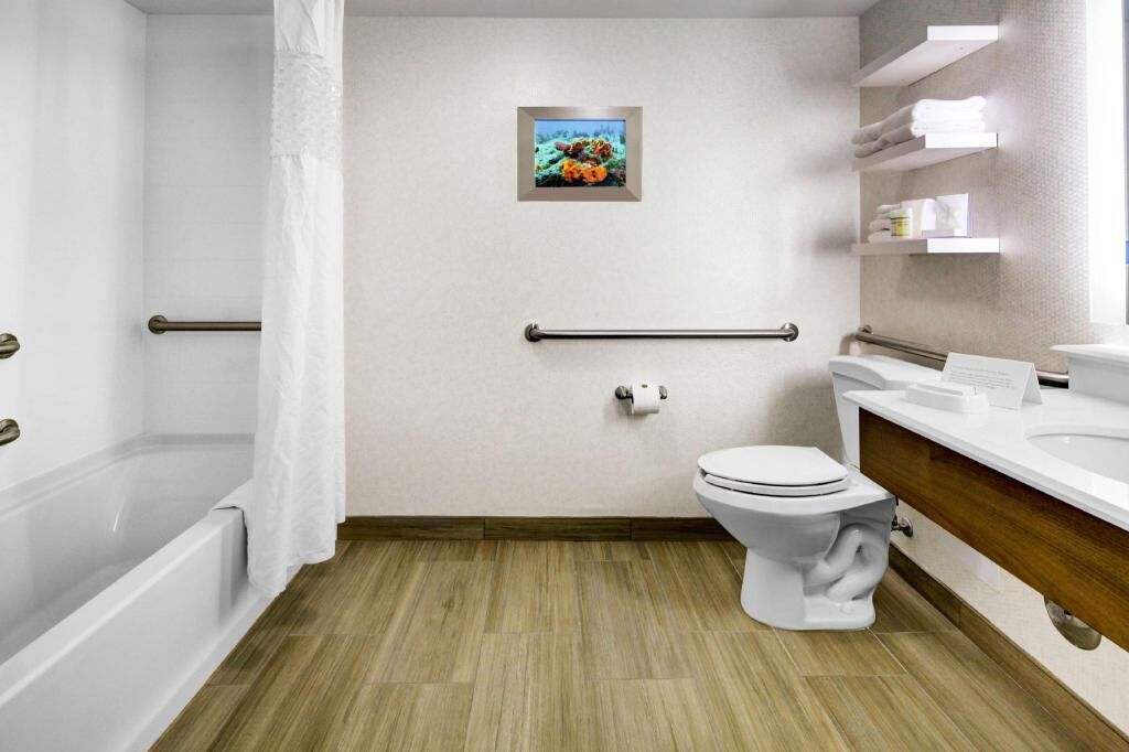 Free toiletries, hair dryer, towels