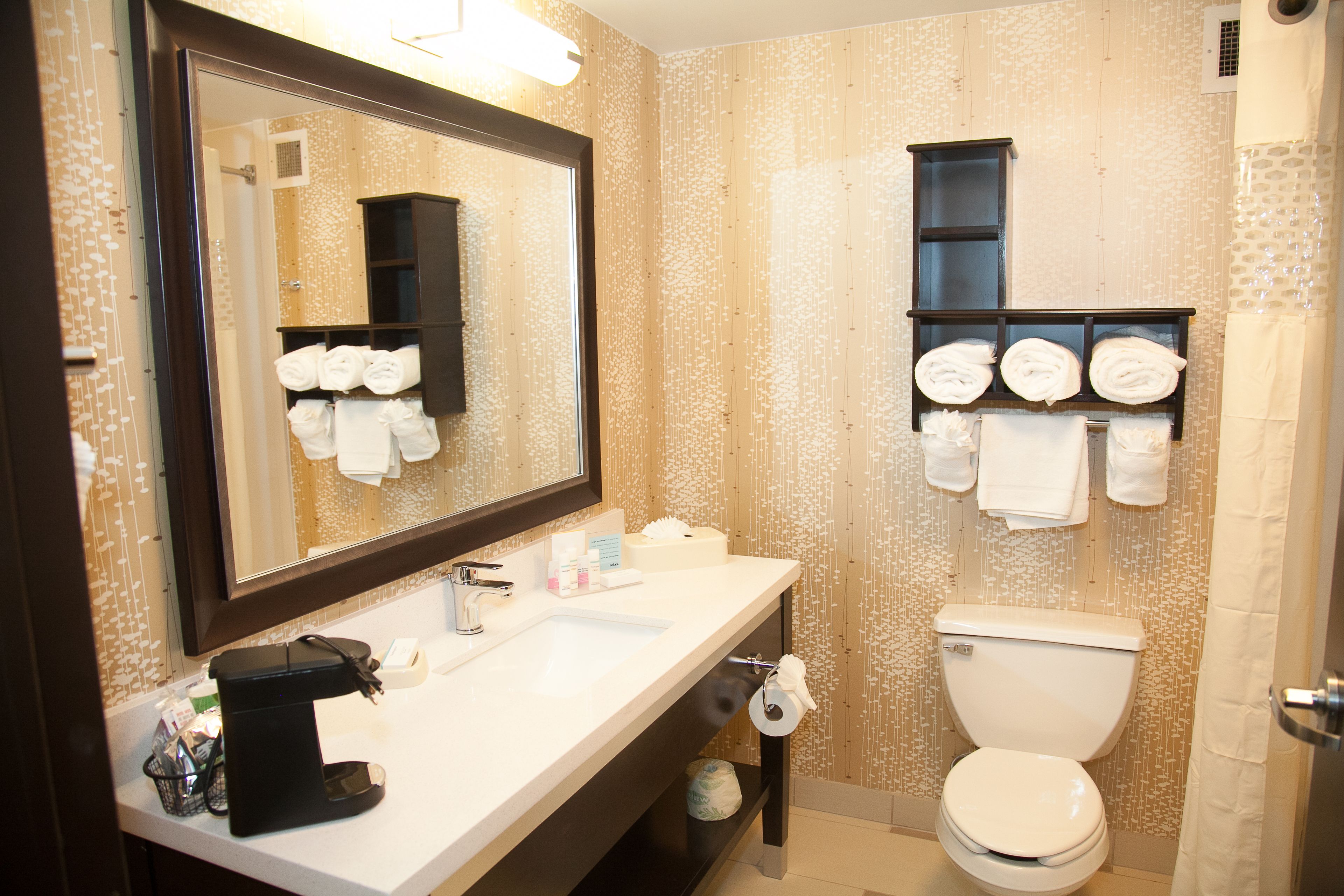 free toiletries, hair dryer, towels, soap