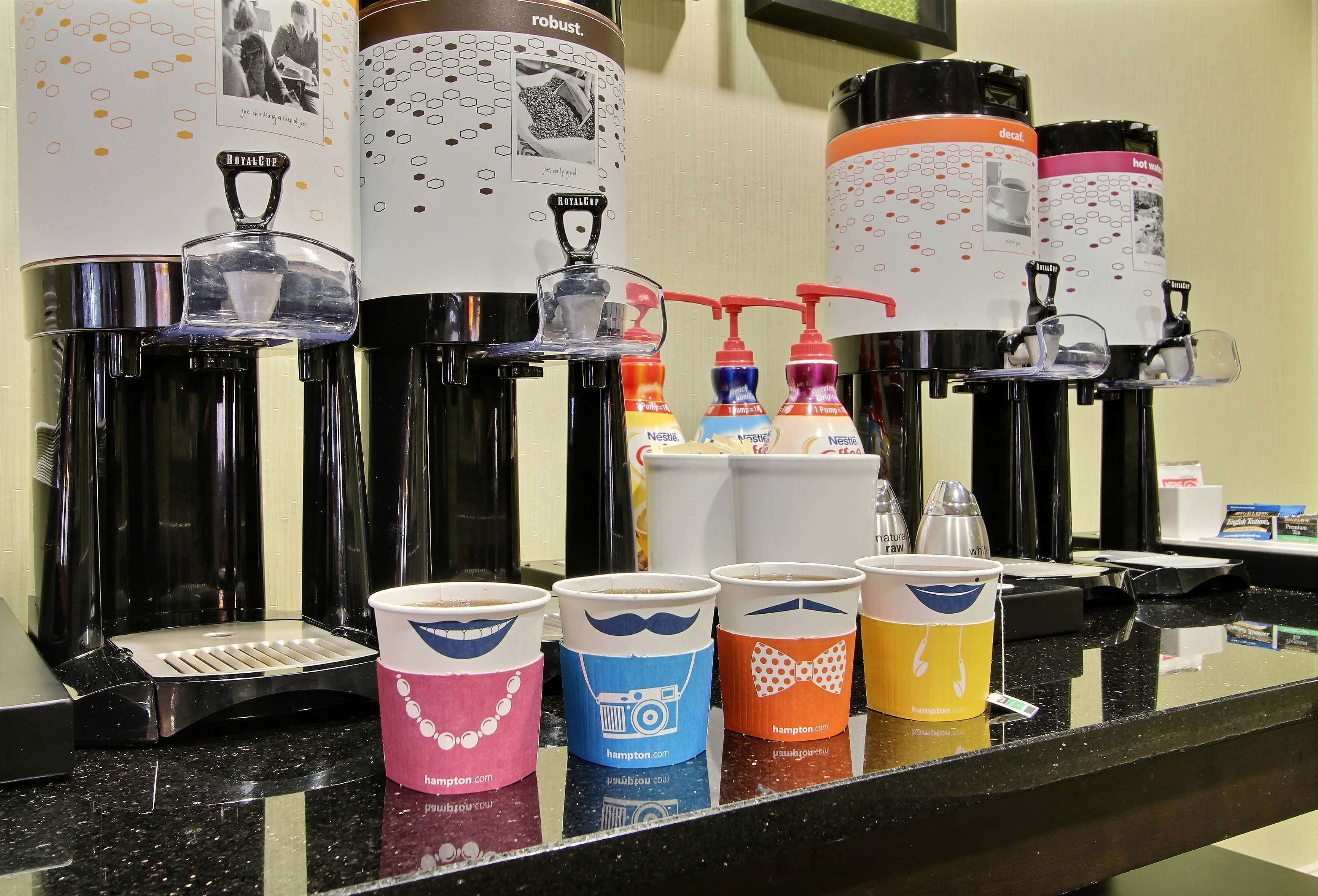 fridge, microwave, coffee/tea maker