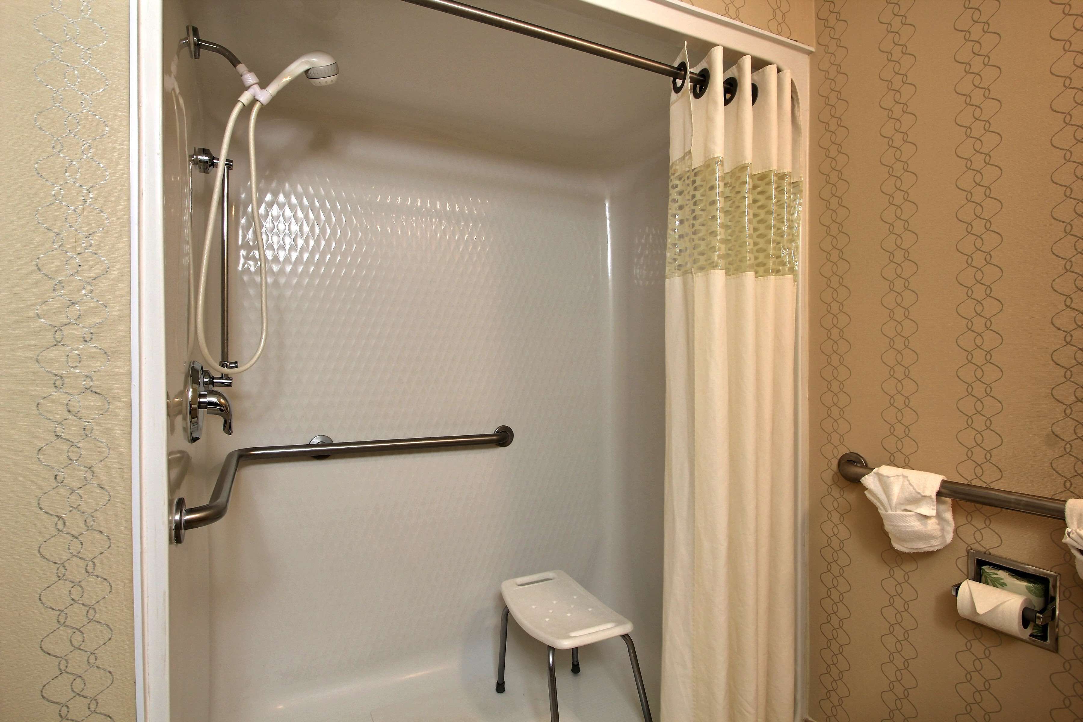 room, 2 queen beds, accessible, non smoking | bathroom | shower, hair dryer, towels