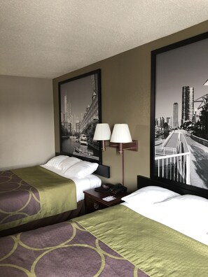 Standard Room, 2 Queen Beds | Desk, iron/ironing board, free cribs/infant beds, rollaway beds