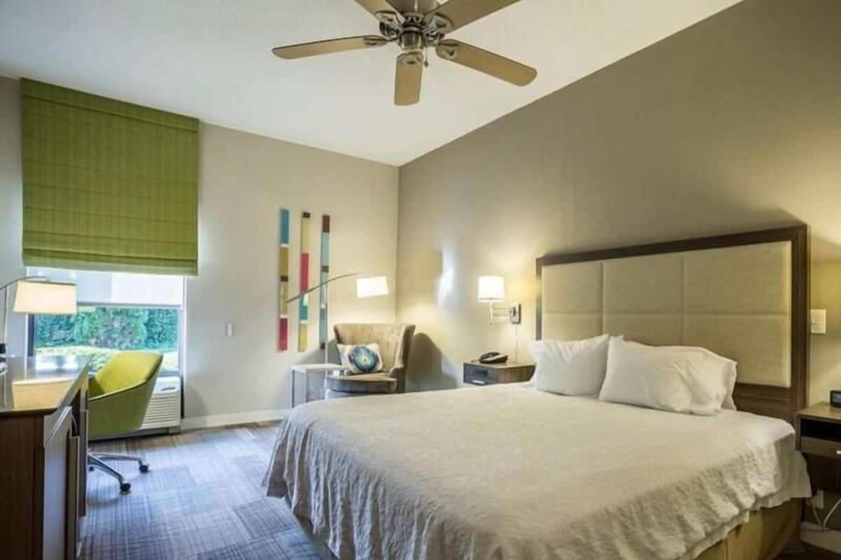 Blackout drapes, soundproofing, iron/ironing board