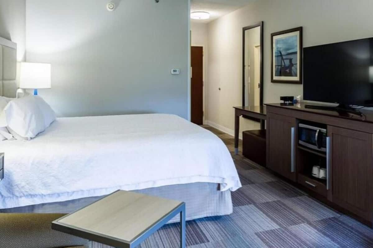 Blackout drapes, soundproofing, iron/ironing board