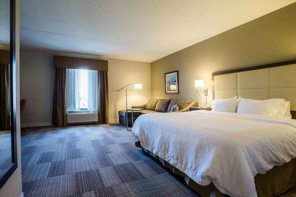 Blackout drapes, soundproofing, iron/ironing board