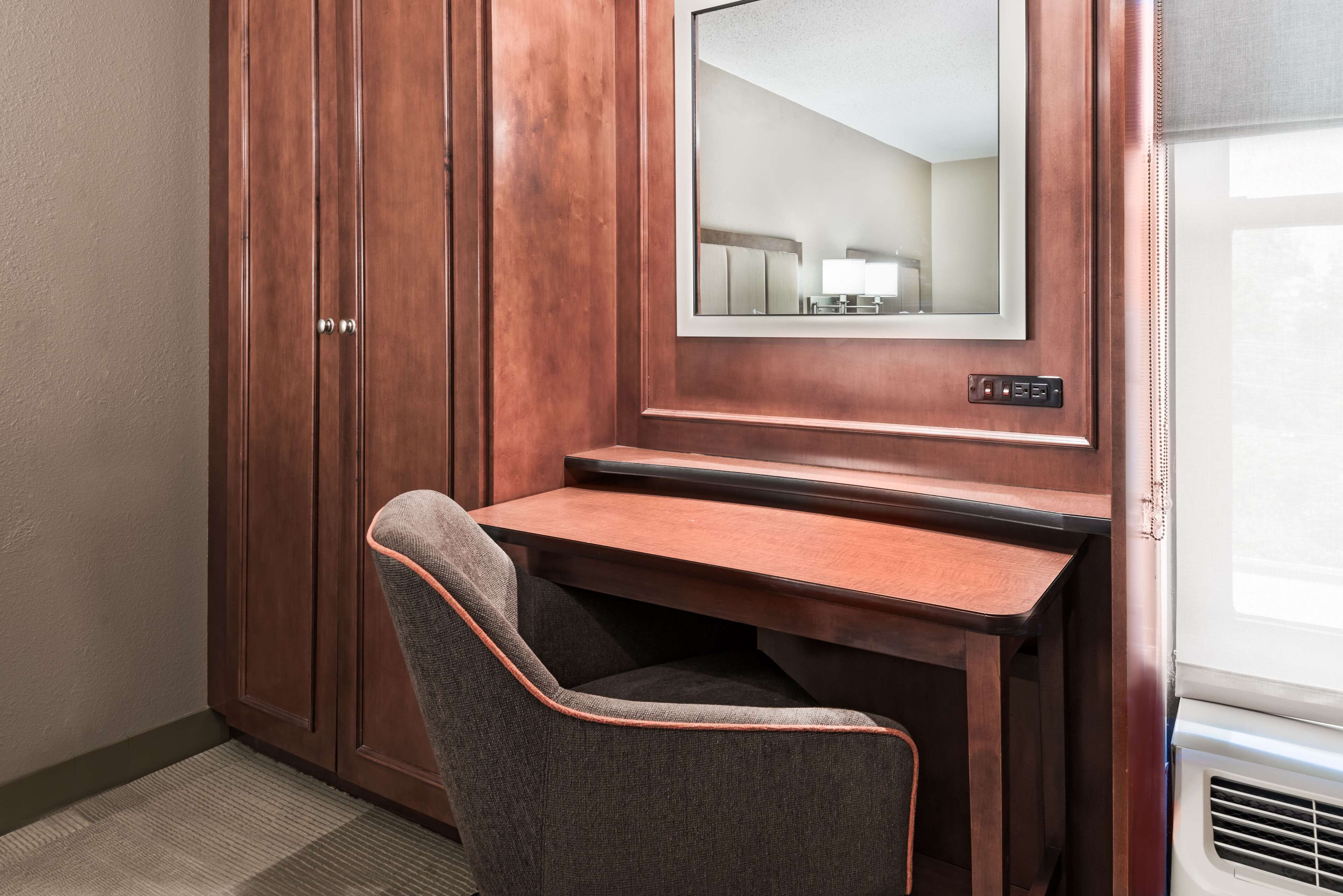 blackout curtains, soundproofing, iron/ironing board