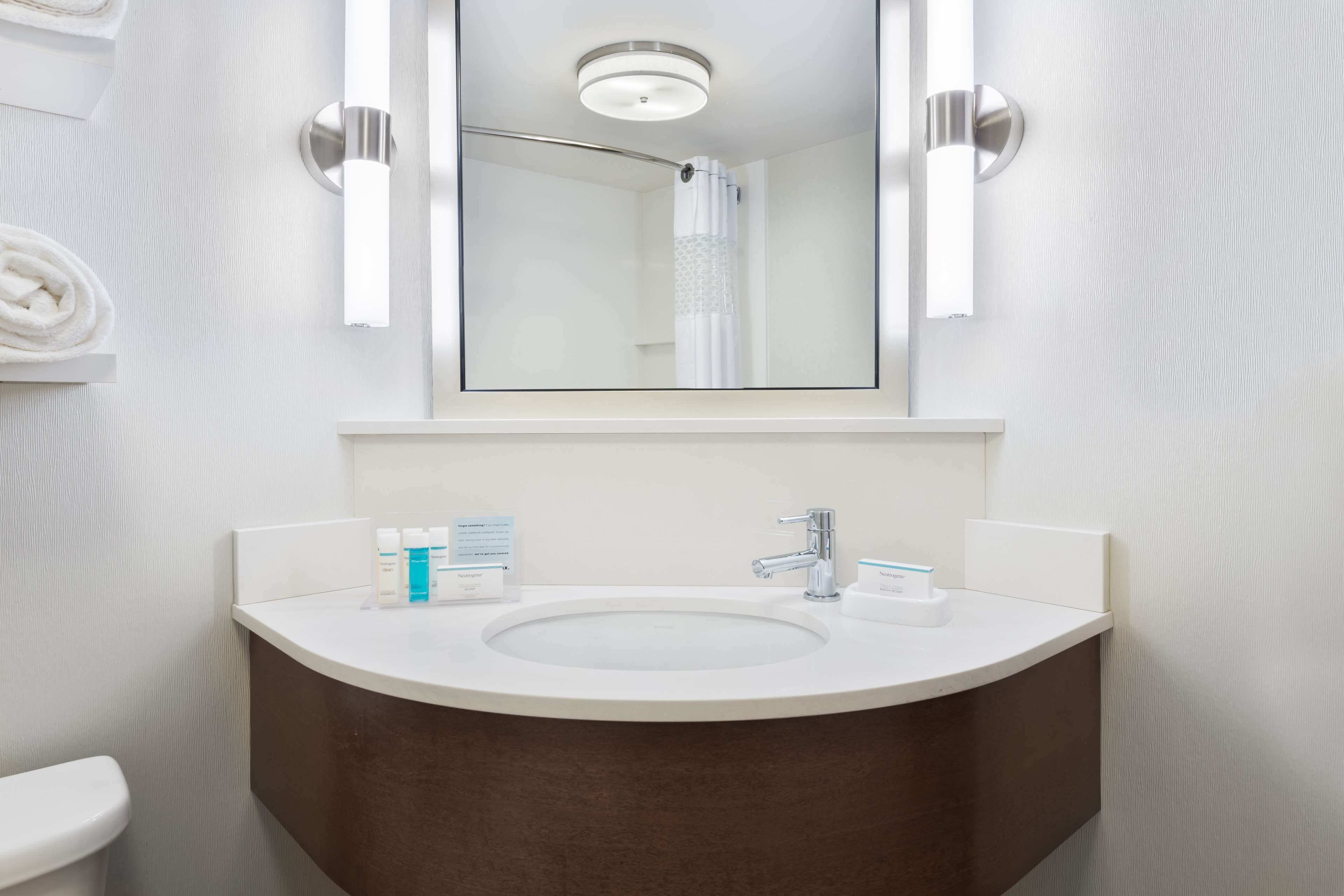 free toiletries, hair dryer, towels