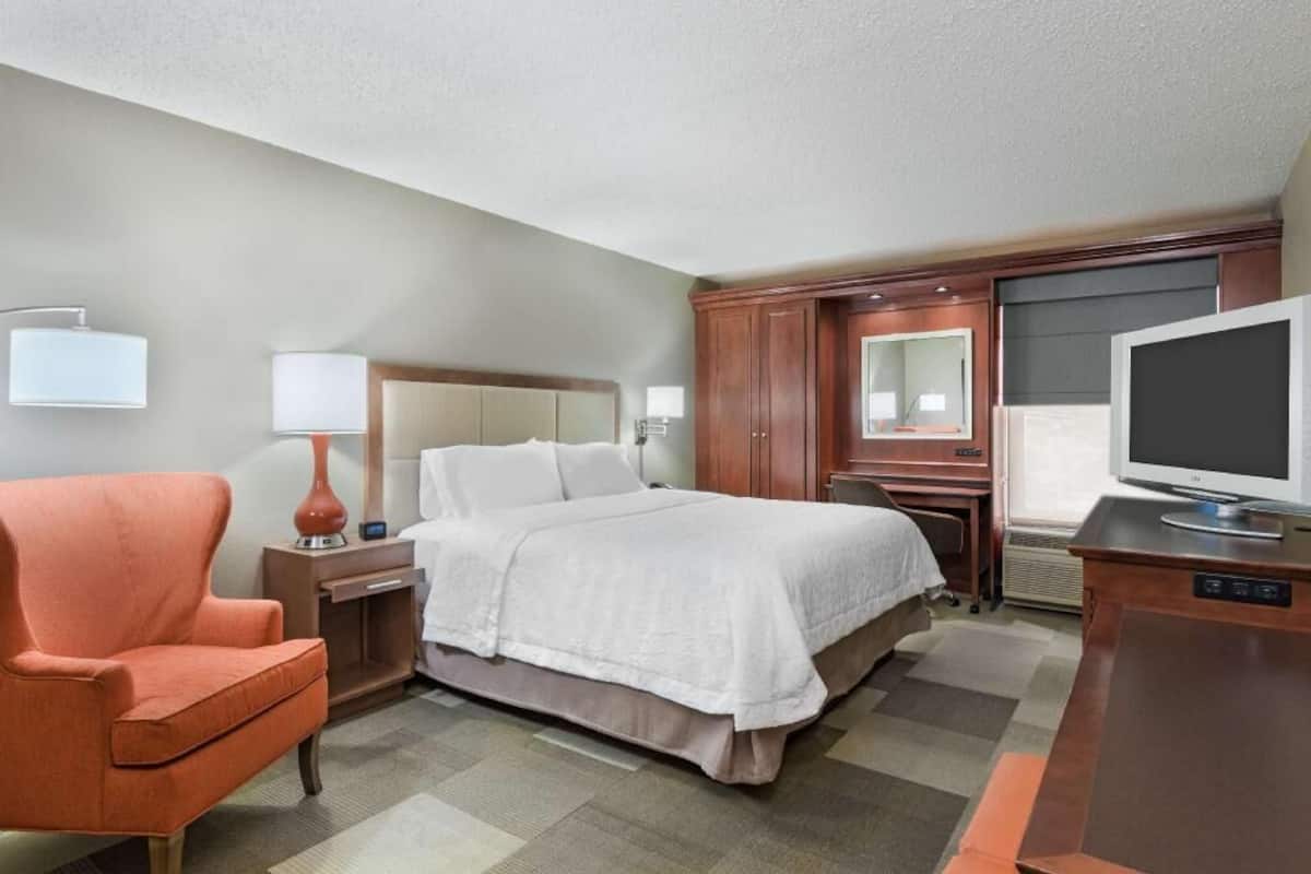 Blackout drapes, soundproofing, iron/ironing board