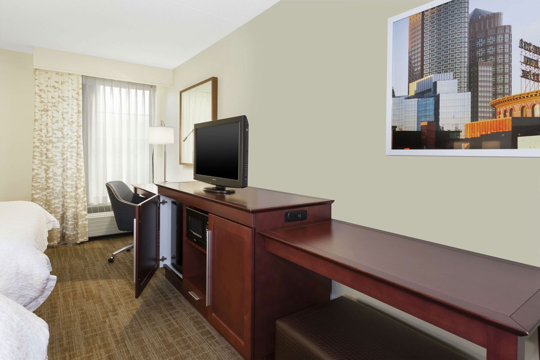 Blackout drapes, iron/ironing board, free cribs/infant beds, free WiFi