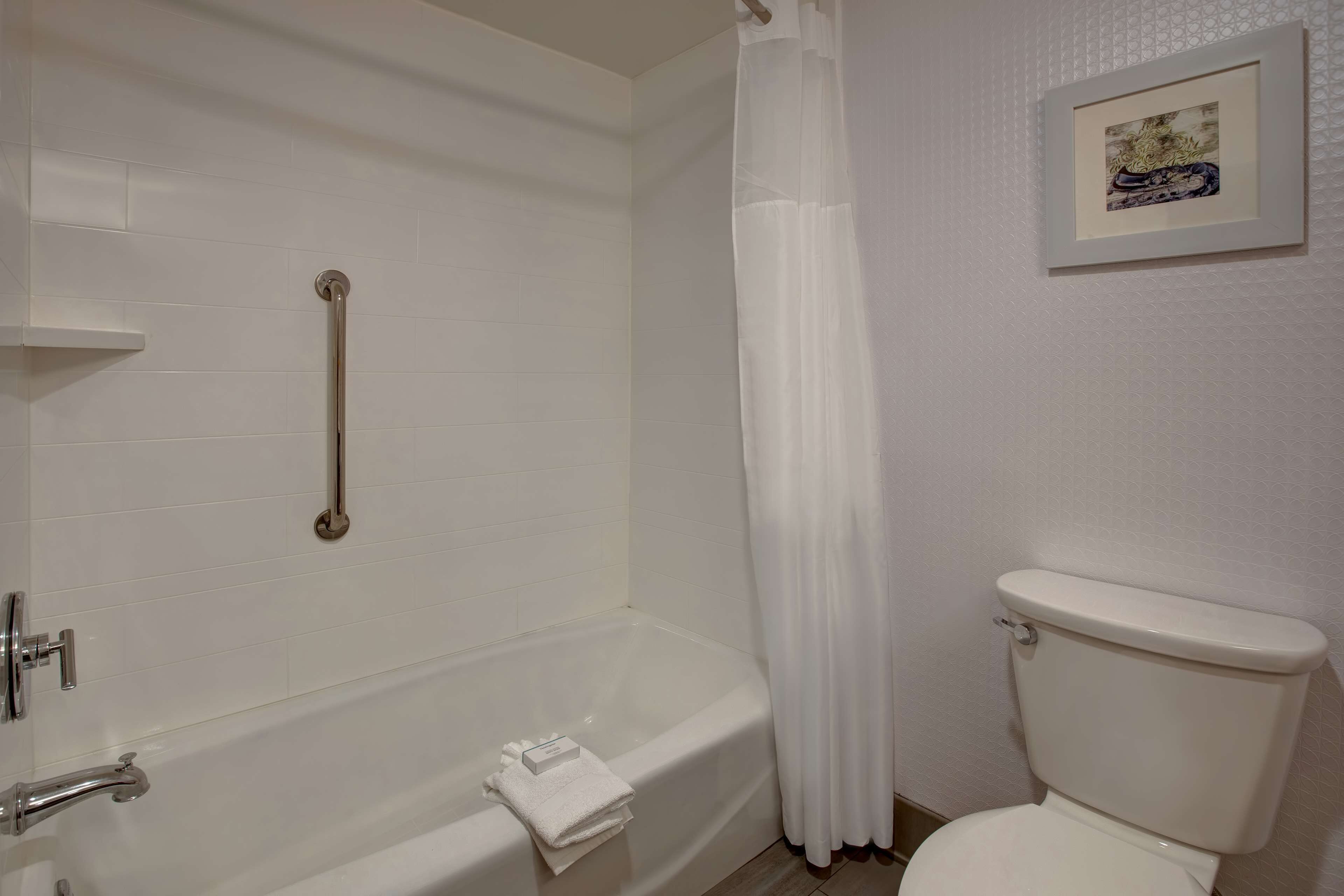 standard room | bathroom | bathtub, hair dryer, towels