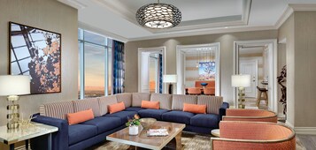 Premium bedding, minibar, in-room safe, desk