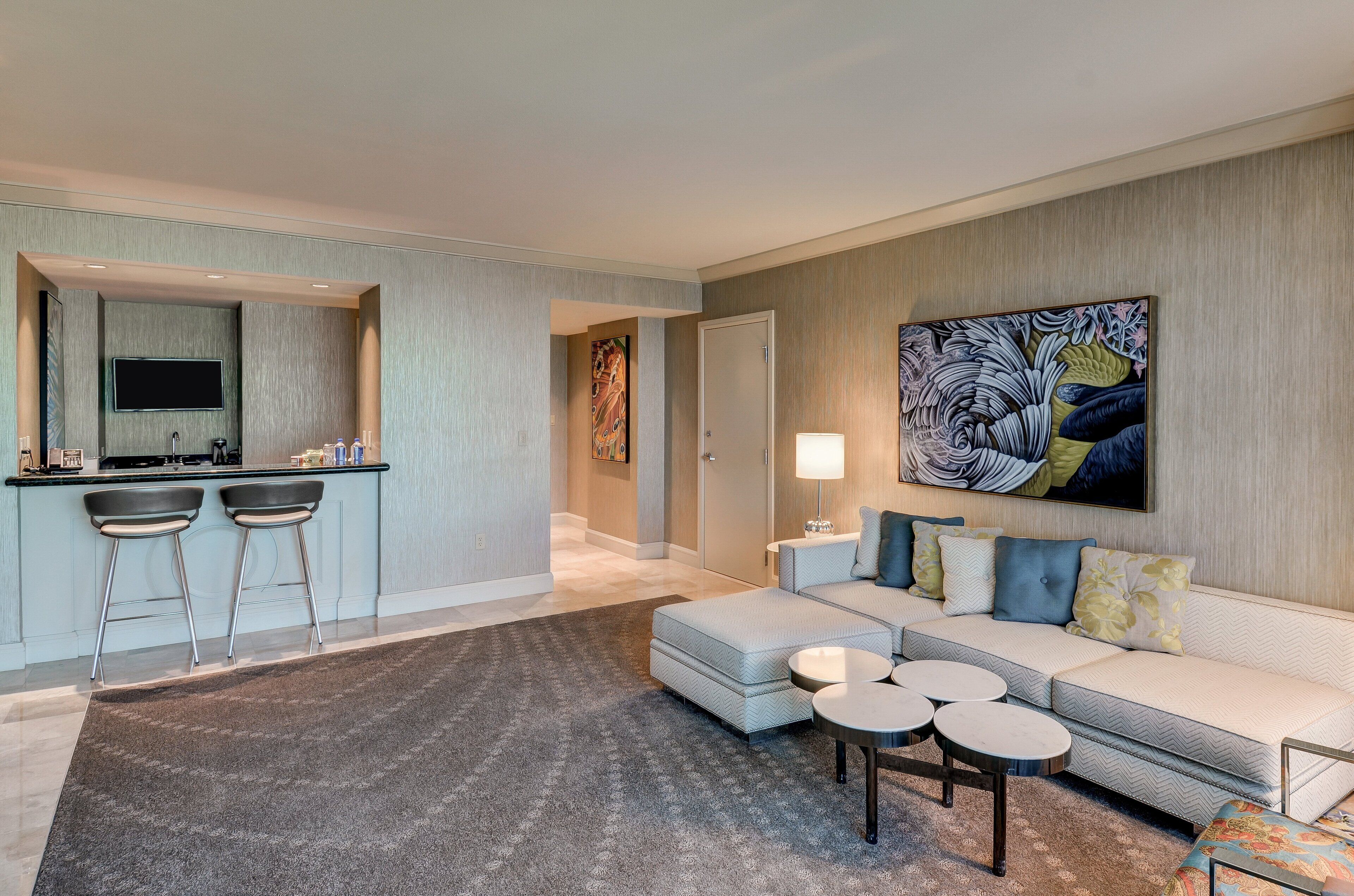 one bedroom penthouse sky view suite | premium bedding, minibar, in-room safe, desk