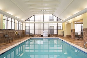 Indoor pool, open 8:30 AM to 10 PM, sun loungers