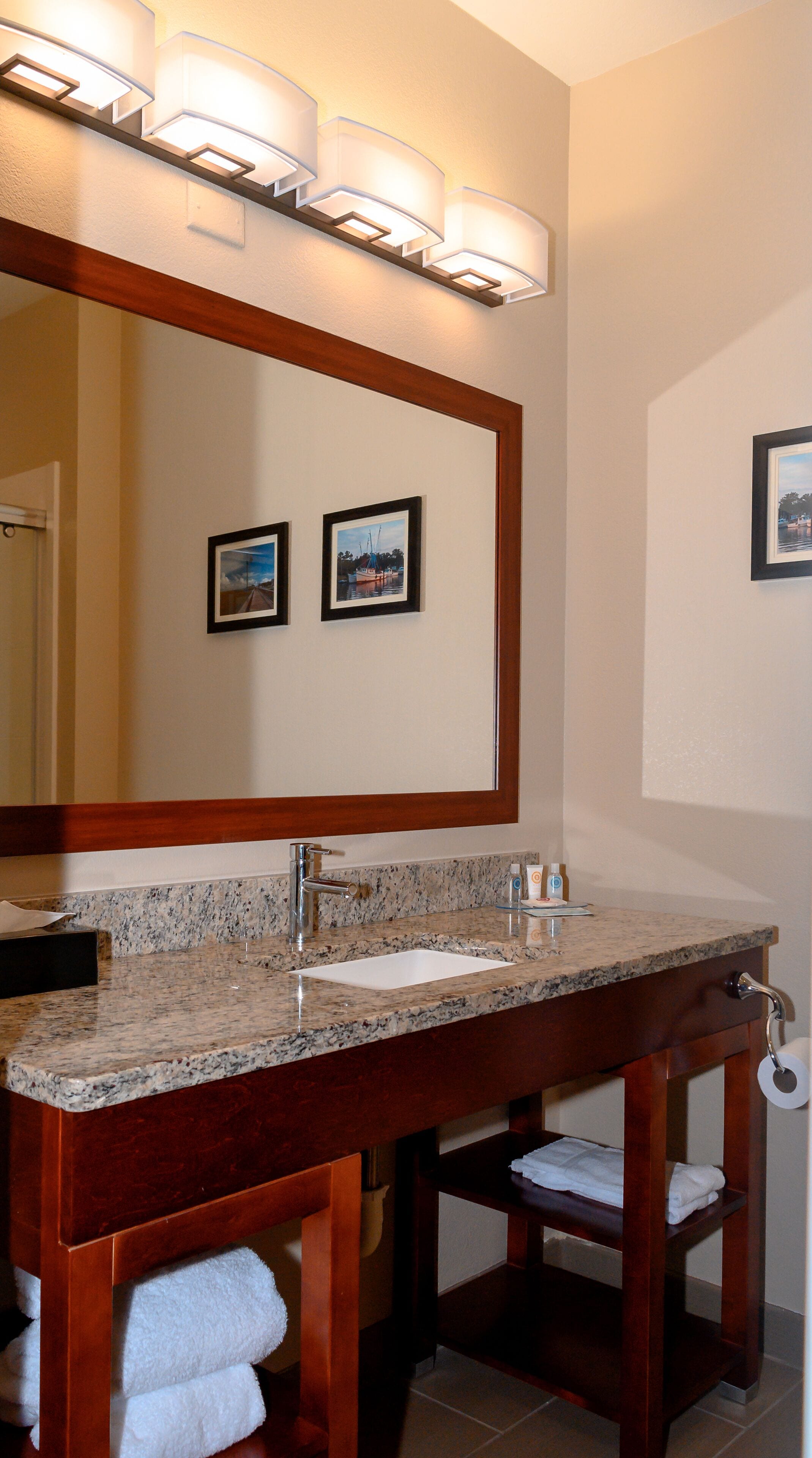 free toiletries, hair dryer, towels, soap