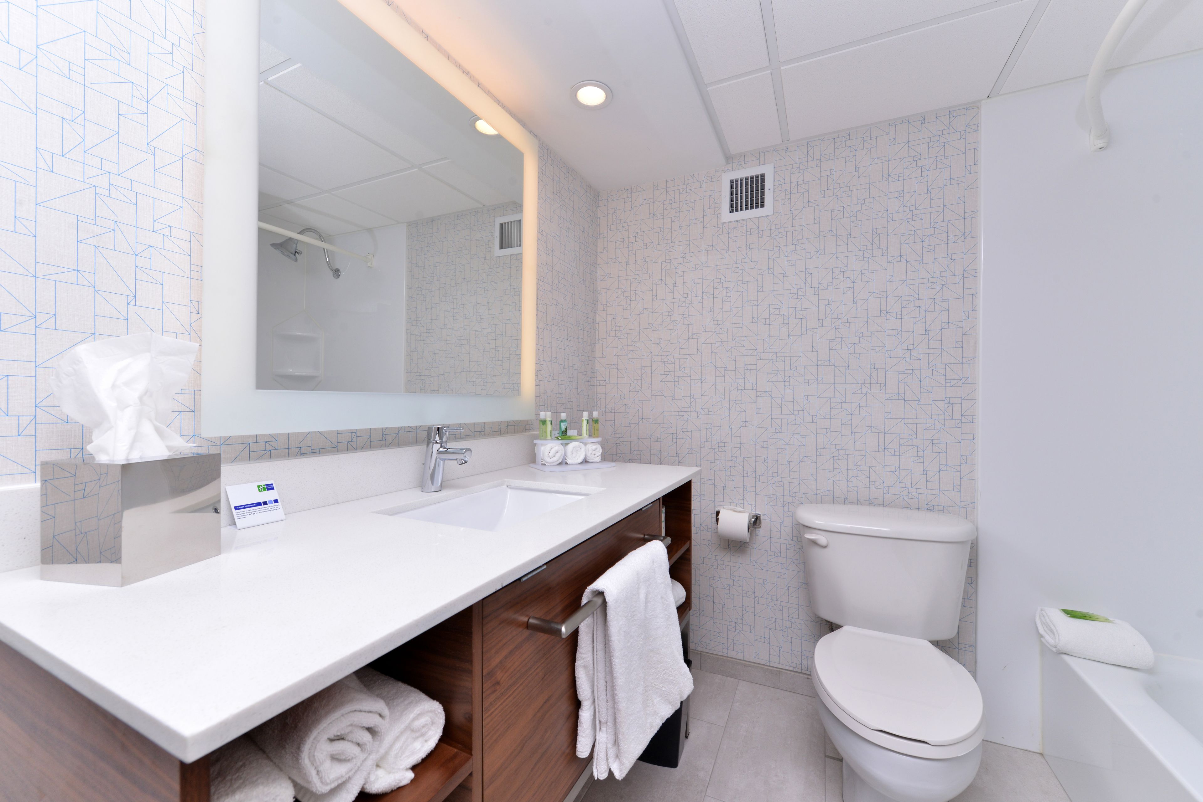 free toiletries, hair dryer, towels