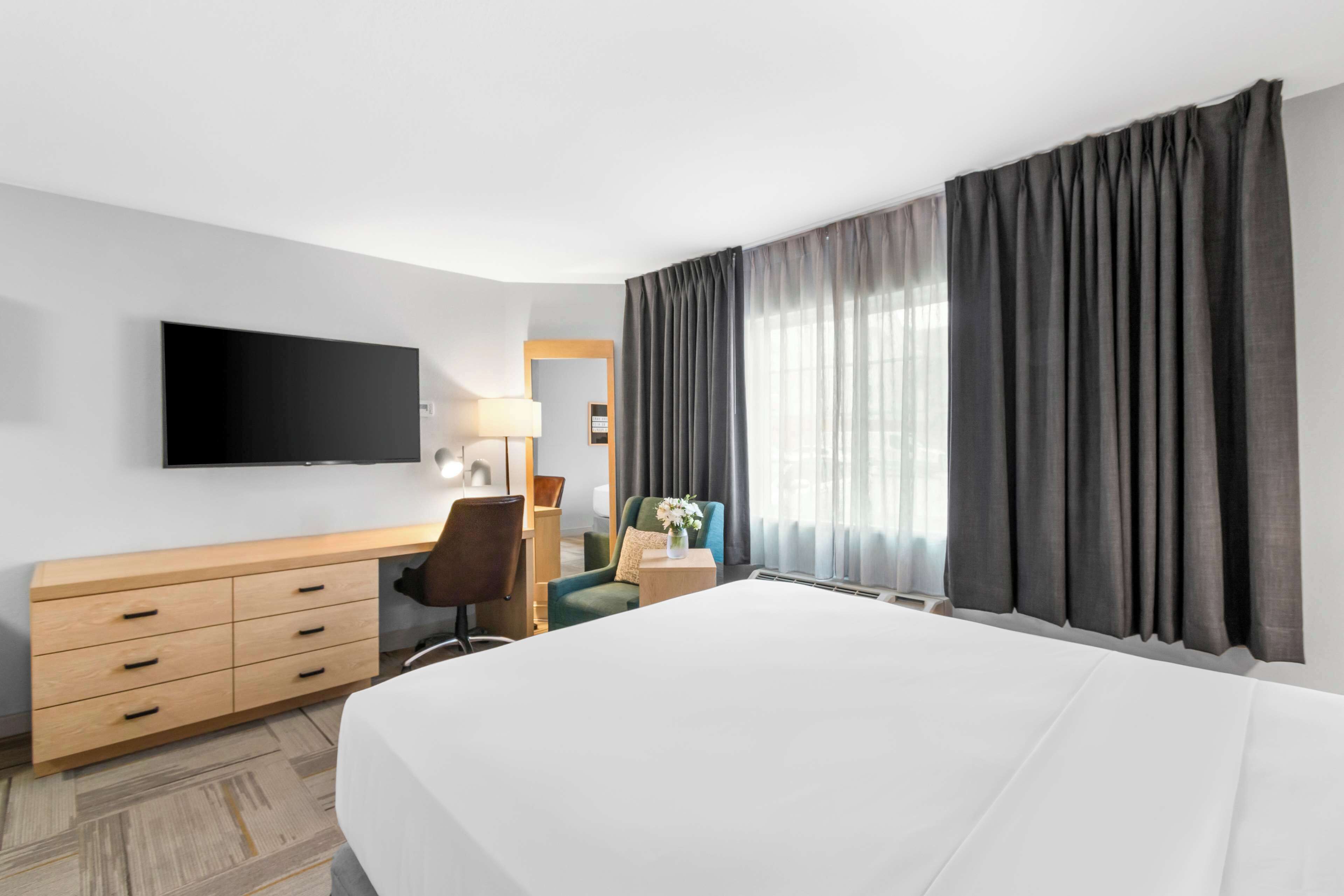 studio suite, 1 queen bed, accessible (mobility tub) | desk, laptop workspace, iron/ironing board, free wifi